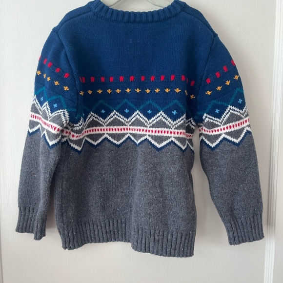 HANNA ANDERSSON fair isle Nordic colorful Sweater unisex boys skiing size 4 - Picture 3 of 5